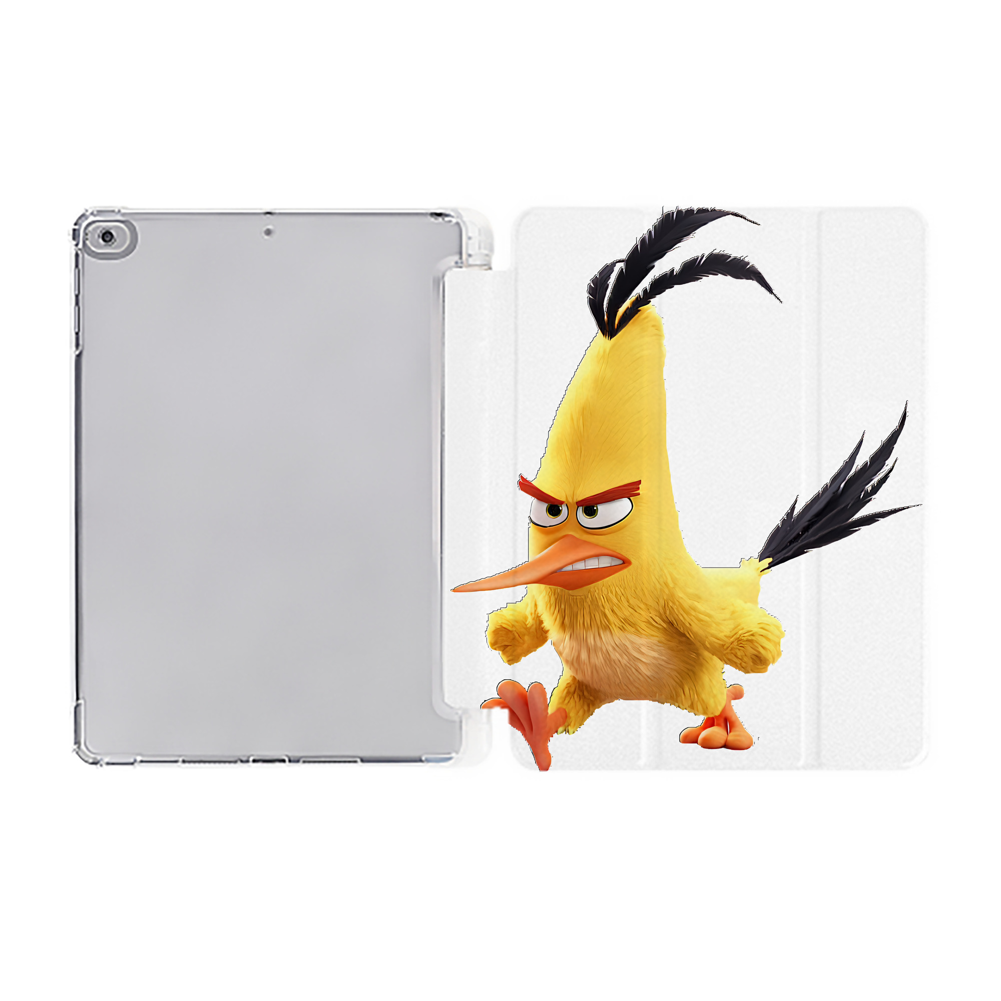 （画像用） Angry Birds アングリーバード IPad ケース ペン収納付き 三つ折りスタンド PUレザー×シリコン 対応機種9.5/10.5/10.9インチ